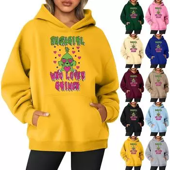 Женская толстовка с капюшоном и круглым вырезом, длинными рукавами и принтом XXL верблюд