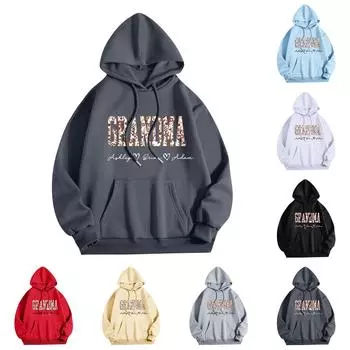 Женская толстовка с капюшоном и круглым вырезом, длинными рукавами и цветочным принтом M белый