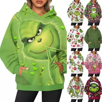 Женская толстовка с капюшоном и круглым вырезом, длинными рукавами и цветочным принтом XXL бежевый