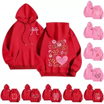 Женская толстовка с капюшоном и круглым вырезом, длинными рукавами и цветочным принтом XXXL