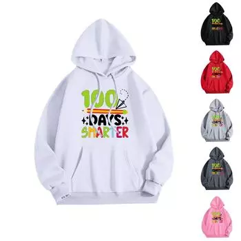 Женская толстовка с капюшоном и круглым вырезом, длинными рукавами и цветочным принтом L