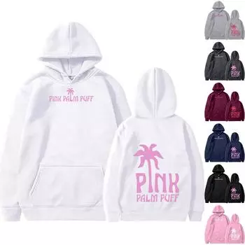 Женская толстовка с капюшоном и круглым вырезом, длинными рукавами и цветочным принтом, с капюшоном и принтом «морская ракушка» L чёрный