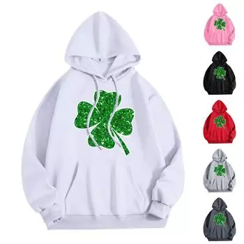 Женская толстовка с капюшоном и круглым вырезом, длинными рукавами и цветочным принтом XL розовый