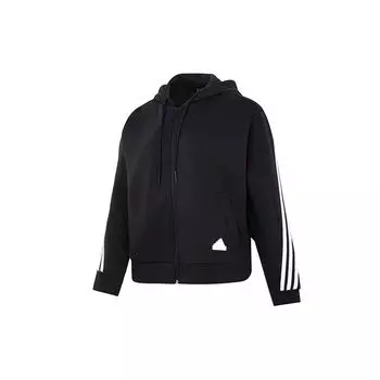 Женская толстовка с капюшоном и молнией во всю длину Adidas Essentials, черная HT4715 XXL