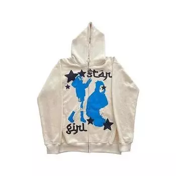 Женская толстовка с капюшоном и рисунком черепа и костей, модная толстовка с капюшоном Y2k с длинным рукавом, повседневная женская толстовка, свободная одежда S