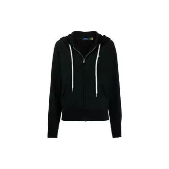 Женская толстовка с капюшоном и вышитым логотипом Polo Ralph Lauren, черная, 211794396-001 XS