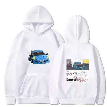 Женская толстовка с капюшоном Juice Wrld Rapper, уличная повседневная модная толстовка унисекс L чёрный