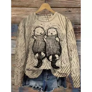 Женская толстовка с капюшоном, повседневная толстовка с длинными рукавами, толстовки с 3d принтом, женская толстовка с круглым вырезом, пуловеры с длинными рукавами, женская одежда, топы S