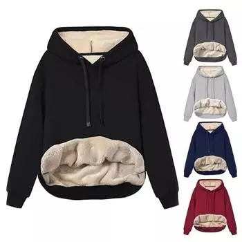 Женская толстовка с капюшоном, пуловер, термошапка, толстовка в простом стиле L королевский синий