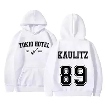 Женская толстовка с капюшоном Tokio Hotel Rock Band Rapper Kaulitz 89 с принтом, осенняя женская толстовка с капюшоном, повседневный пуловер большого размера, одежда унисекс S