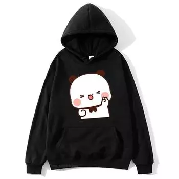 Женская толстовка с капюшоном YaY! От DuDu Bear Brownie и BuBu Panda Hoodies Kawaii Женские свитшоты Зимняя Осенняя Одежда Пуловеры S