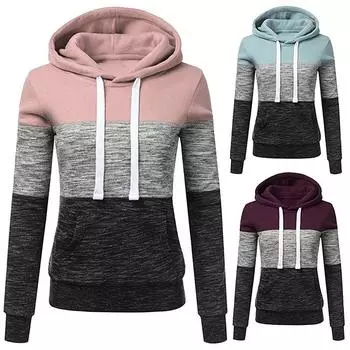 Женская толстовка с капюшоном, женские зимние теплые толстовки, топы, джемпер, пуловер, блузка M белый