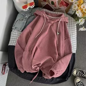 Женская толстовка с капюшоном, зимняя утолщенная толстовка с капюшоном 3XL