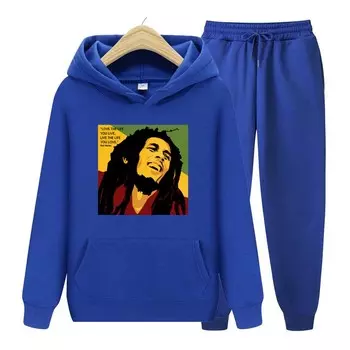 Женская толстовка с карманом и длинным рукавом, осенне-зимние толстовки + брюки, комплект из двух предметов, женские спортивные костюмы с принтом, брюки для бега, плотная теплая одежда S