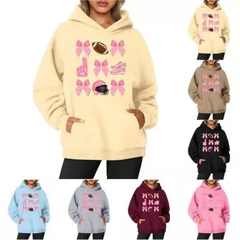 Женская толстовка с круглым вырезом и длинным рукавом с принтом регби L чёрный