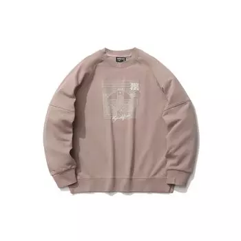 Женская толстовка с круглым вырезом и принтом Li Ning Badfive Basketball Series Bark-Brown AWDR056-2 S