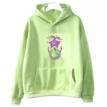 Женская толстовка с рисунком Stardew Valley Junimo, модные толстовки с длинными рукавами, милая толстовка с рисунком из мультфильма, удобные повседневные топы L