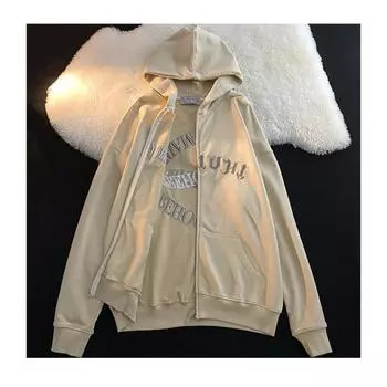 Женская толстовка в стиле ретро, женские весенне-осенние уличные толстовки большого размера, новое модное брендовое пальто с капюшоном в стиле хип-хоп M чёрный