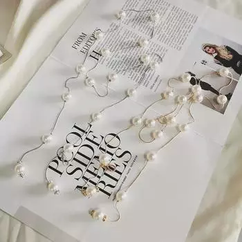 Женская тонкая цепочка на талию с жемчугом — универсальный декоративный пояс для модного летнего образа