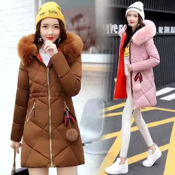 Женская тонкая пуховая куртка с капюшоном и подкладкой, длинная зимняя теплая парка, верхняя одежда, женская куртка на молнии