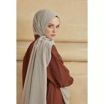 Женская тонкая шаль Рио с рисунком, серебристая