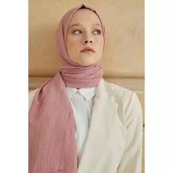 Женская тонкая шаль Рио с рисунком, темная пудра