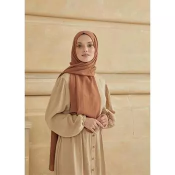 Женская тонкая шаль Rio с узором рыжего цвета