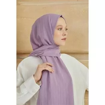 Женская тонкая шаль Рио с узором Сиреневая