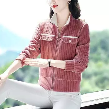 Женская тонкая толстовка повседневного покроя с воротником-стойкой M темно-серого