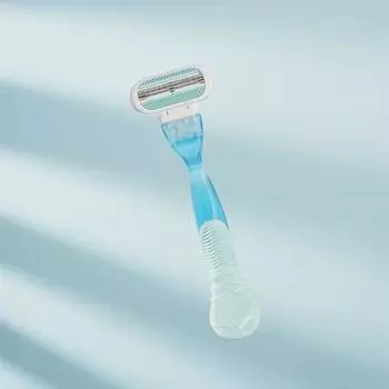 Женская трехслойная бритвенная ручка для бритья подмышек и волос на ногах Blue Holder