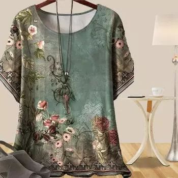 Женская трендовая повседневная свободная весенняя рубашка, женские топы с коротким рукавом в сетку и мелкими цветочными фрагментами XS чёрный