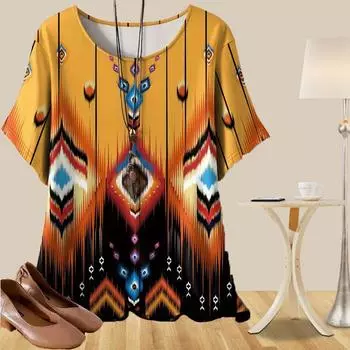 Женская трендовая повседневная свободная весенняя рубашка, женские топы с коротким рукавом и принтом в виде перьев и бабочек XS синий