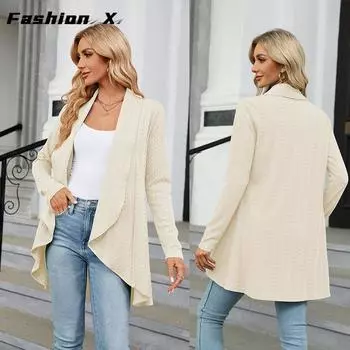 Женская трикотажная куртка S чёрный