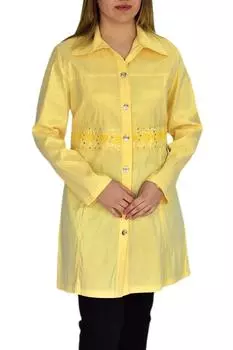 Женская туника больших размеров желтая туника Akr2001