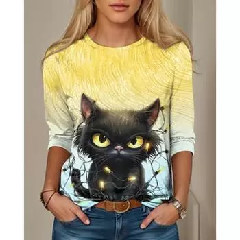 Женская туника для вечеринки, Рождества, Нового года, элегантная классика с длинным рукавом, желтая, весна, осень S