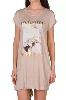 Женская туника, ночная рубашка из вискозы с коротким рукавом