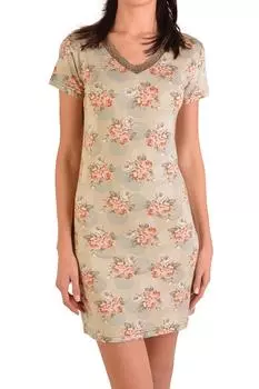 Женская туника, ночная рубашка с короткими рукавами, лайкра