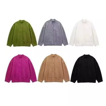 Женская твидовая куртка, пальто, пушистые плюшевые куртки для женщин, куртка-бомбер, пальто, осень-зима, черно-белая демисезонная куртка L белый