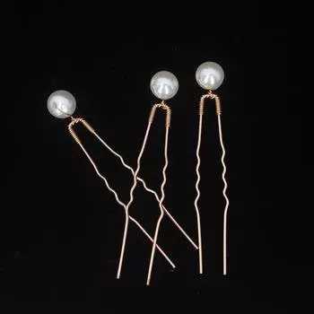 Женская U-образная заколка для волос с жемчугом, заколка-автомат, шпильки, лист, свадебные украшения для волос, аксессуары, инструменты для дизайна прически своими руками, подарок