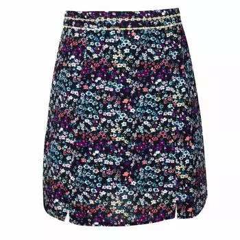 Женская юбка из пампы с цветочным принтом и желтой вышитой каймой GRACE & MILA