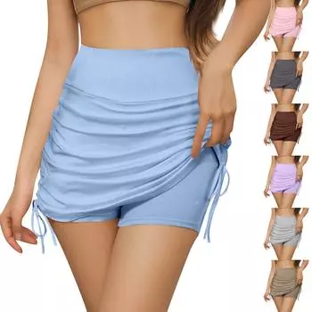 Женская юбка канареечного цвета с этническим принтом «Тотем ветра» и развитым чувством индивидуальности L кофейный