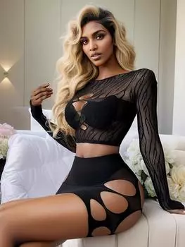 Женская юбка-карандаш с открытой спиной, сексуальное облегающее короткое платье с сетчатой вставкой, прозрачная юбка для ночного клуба XXS