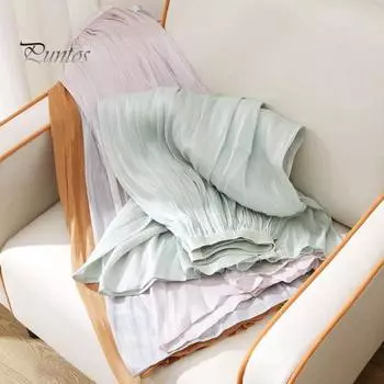 Женская юбка-макси с эластичным поясом, длинная юбка со средней посадкой, однотонная плиссированная юбка трапециевидной формы из ледяного шелка, вечерние, пляжная, свадебная юбка абрикосовый