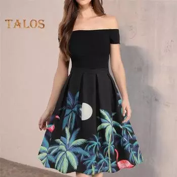 Женская юбка-миди с принтом граффити, расклешенная юбка-солнце с высокой талией, трапециевидная юбка со скрытой молнией сзади, уличная одежда XL жёлтый