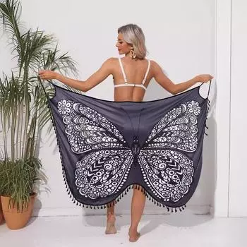 Женская юбка на подтяжках, сексуальное платье с бантом и крестиком S синий