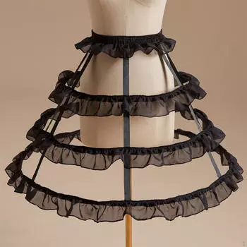 Женская юбка-панье для Лолиты, свадебное платье для косплея, выпускного вечера