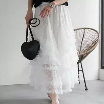 Женская юбка-полусолнце из кружева на весну и лето, свободная и подходящая юбка-полусолнце One Size белый