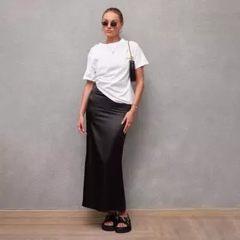 Женская юбка-рыбий хвост с широким подолом, высокая талия, облегающая юбка из искусственного шелка, однотонная атласная юбка для похудения S вино красного