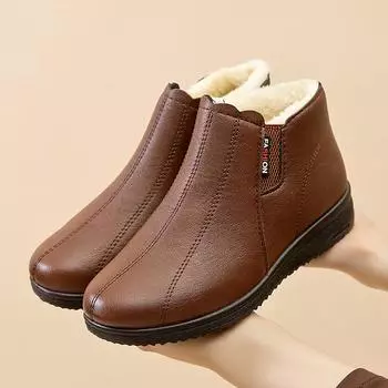 Женская удобная и модная повседневная плюшевая и теплая хлопковая обувь 41 чёрный