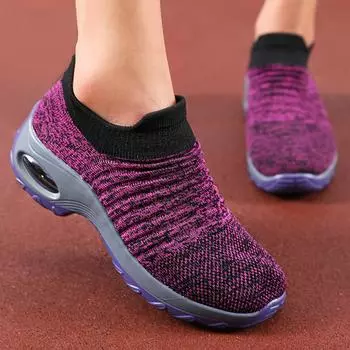 Женская удобная обувь с летней сеткой, модный дизайн, удобная дышащая нескользящая толстая подошва, корректирующая обувь для ходьбы 36 серый